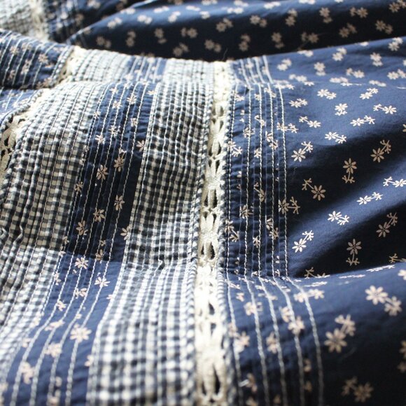 New Doen Rosanna Skirt in Indigo Calico, Size XS - Picture 14 of 15